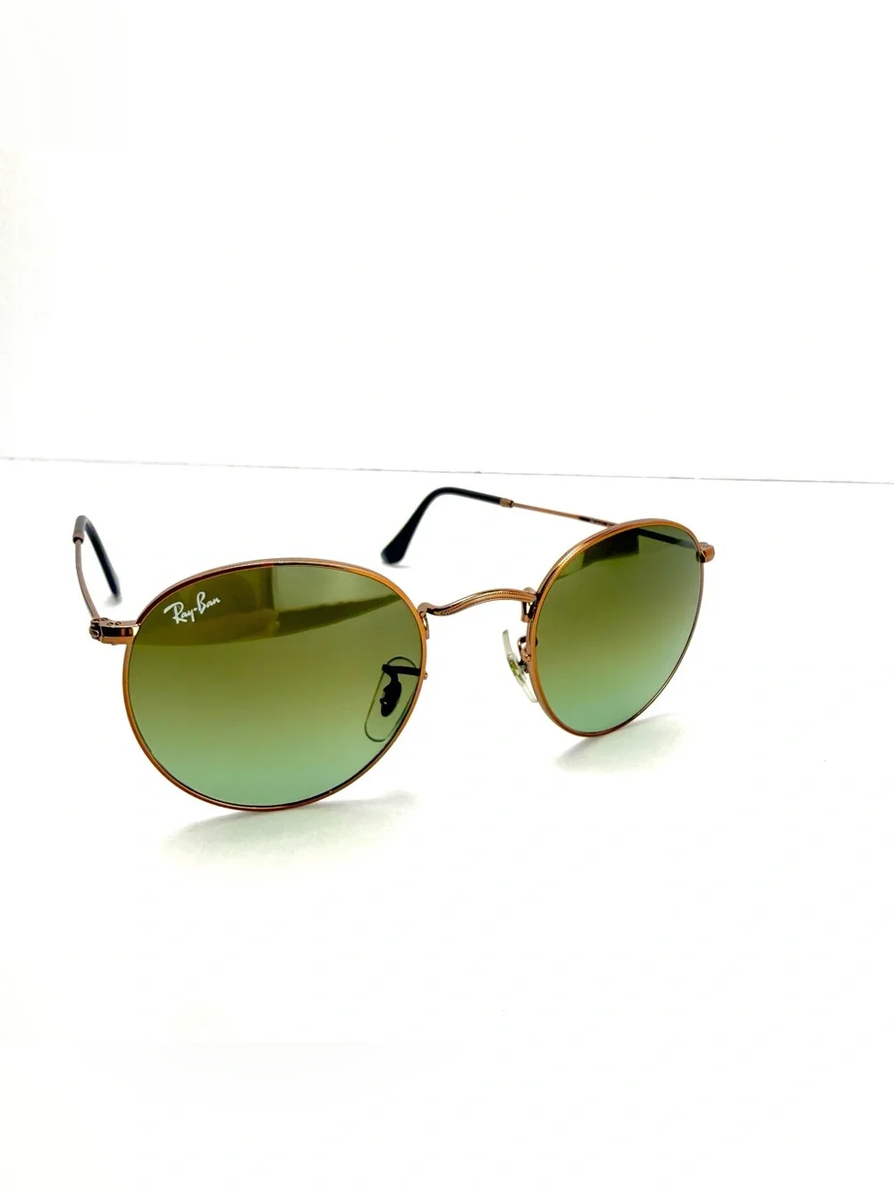 Ray-Ban 3447 Bronze / Copper Frame Sunglasses with Green Gradient Lenses 50/21